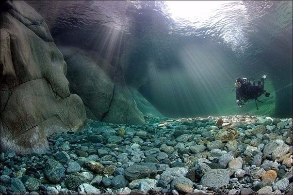 Кристально-чистая горная река Верзаска (Verzasca), Швейцария. Кристально-чистая горная река 1 Кристально-чистая горная река Верзаска (Verzasca), Швейцария. Кристально-чистая горная река 1